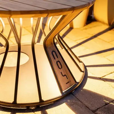 Cosilumia solar lounge tuintafel 70x41cm teak - afbeelding 2