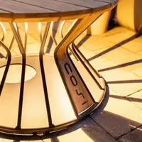Cosilumia solar lounge tuintafel 70x41cm teak - afbeelding 2
