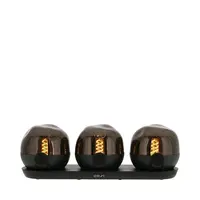 Cosisfera tafellamp 15x16x14,5cm black 3 stuks incl. oplaadstation - afbeelding 1