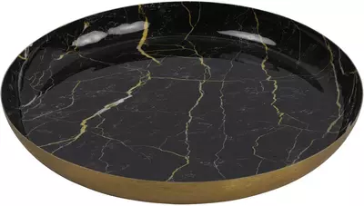 Countryfield dienblad marble 26,5x3 cm zwart