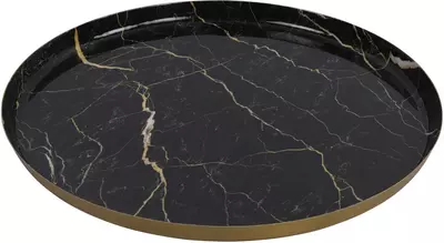 Countryfield dienblad marble 50x4 cm zwart