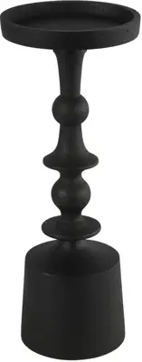 Countryfield kandelaar aluminium isabella 10.5x27cm zwart