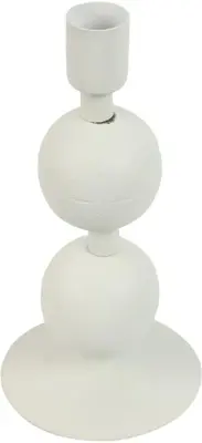 Countryfield kandelaar metaal rana bol 9x18cm wit