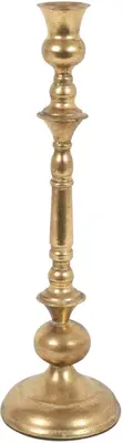 Countryfield kandelaar metaal wessel 12.5x12.5x42.5cm goud