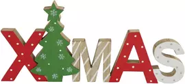 Countryfield kerstfiguur hout derek tekst 'xmas' 30x2x13cm multi kopen?