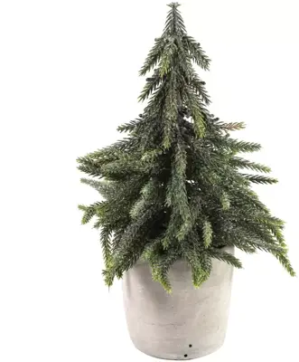 Countryfield kerstfiguur kunststof lucien kerstboom 16x16x25cm groen