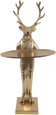 Countryfield kerstfiguur metaal hert man zev 20x26x51cm goud