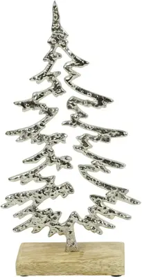 Countryfield kerstfiguur metaal menzo boom 5x15.5x29cm zilver