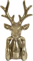 Countryfield kerstfiguur polystone hert zen 11.5x8x20.5cm goud kopen?