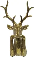 Countryfield kerstfiguur polystone hert zen 15x25.5x41cm goud