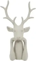 Countryfield kerstfiguur polystone hert zen 25.5x15x41cm crème kopen?