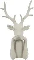 Countryfield kerstfiguur polystone hert zen 31.5x19x52cm crème kopen?