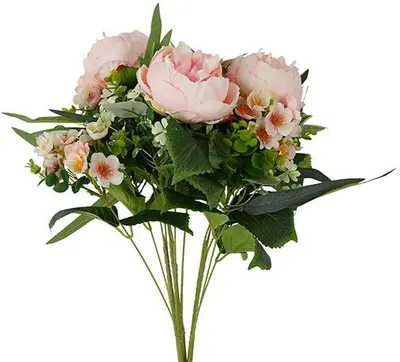 Countryfield kunstboeket  25cm roze - afbeelding 1