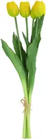 Countryfield kunstboeket tulp 41cm geel - afbeelding 1
