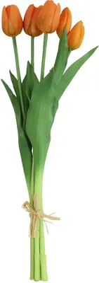 Countryfield kunstboeket tulp 41cm oranje - afbeelding 1