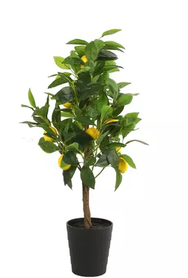 Countryfield kunstplant citroen 75cm geel, groen - afbeelding 1