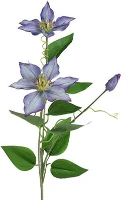 Countryfield kunsttak clementis 20cm blauw - afbeelding 1