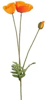 Countryfield kunsttak papaver 95cm oranje - afbeelding 1