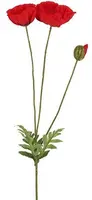 Countryfield kunsttak papaver 95cm rood - afbeelding 1