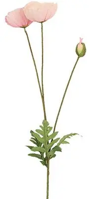 Countryfield kunsttak papaver 95cm roze - afbeelding 1