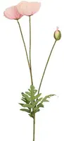 Countryfield kunsttak papaver 95cm roze - afbeelding 1