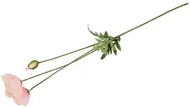 Countryfield kunsttak papaver 95cm roze - afbeelding 3