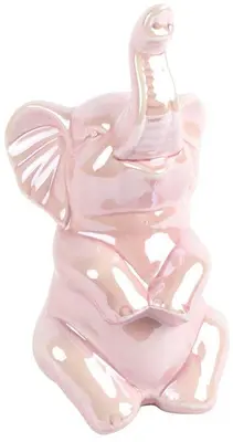 Countryfield ornament keramiek olifant aurora 10x7.7x20.5cm oud roze