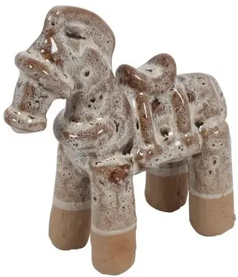 Countryfield ornament keramiek paard 11.8x4.5x12.5cm bruin