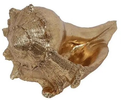 Countryfield ornament keramiek schelp 20x12.5x11.5cm goud