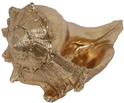 Countryfield ornament keramiek schelp 20x12.5x11.5cm goud