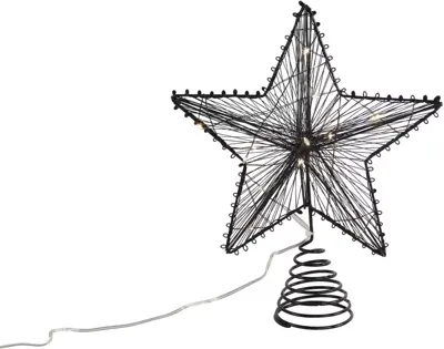 Countryfield piek katoen pollux led timer 25cm zwart - afbeelding 1