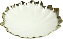 Countryfield schaal keramiek sybille 22.5x6.5cm wit, goud kopen?