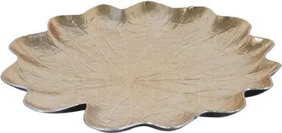 Countryfield schaal kunststof dara 33x3x2cm goud