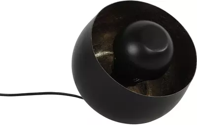 Countryfield tafellamp obion 20,5x22,5 cm zwart/messing