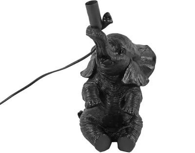 Countryfield tafellamp polyresin orwell olifant 18x17x30cm zwart