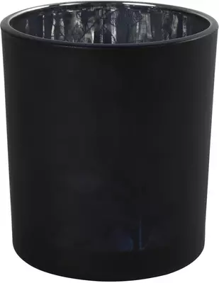 Countryfield theelichthouder glas linde 7x8cm donkerblauw