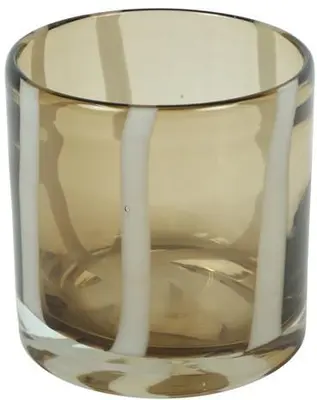 Countryfield theelichthouder glas sweet-sue 10x10cm bruin