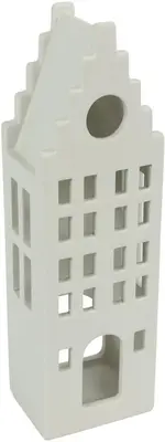 Countryfield theelichthouder keramiek heritage 7x6x23cm wit