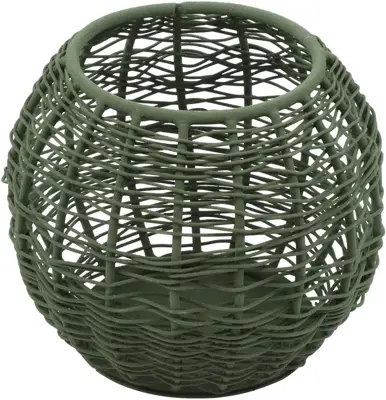 Countryfield theelichthouder metaal sabi 12x10cm groen