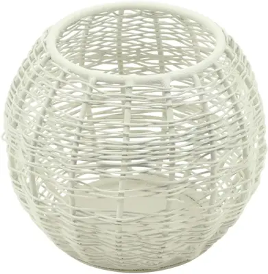 Countryfield theelichthouder metaal sabi 12x10cm wit