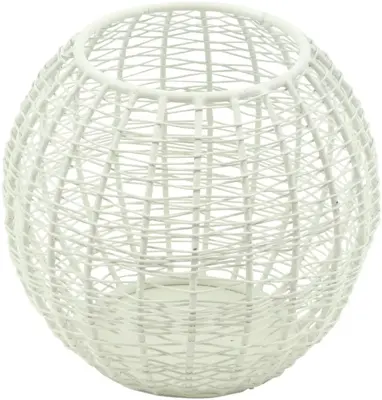 Countryfield theelichthouder metaal sabi 14.5x14cm wit