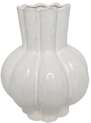 Countryfield vaas aardewerk elro 27x35cm wit