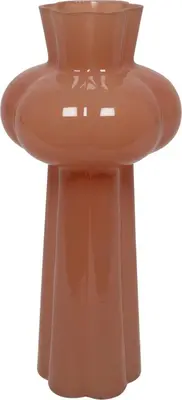 Countryfield vaas glas marley 11x25cm bruin