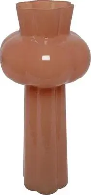 Countryfield vaas glas marley 16x35cm bruin
