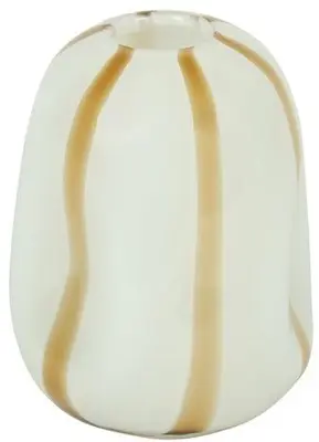 Countryfield vaas glas sweet-candy 16x21cm wit
