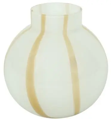 Countryfield vaas glas sweet-dori 22x21cm wit