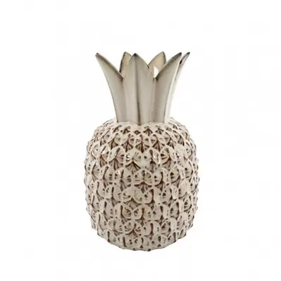 Countryfield vaas keramiek ananas 18.5x28cm licht bruin