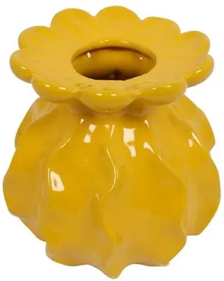 Countryfield vaas keramiek pio 12.5x14cm geel