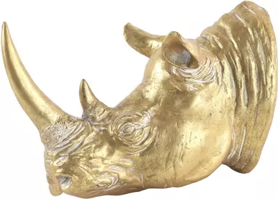 Countryfield wandversiering neushoorn kenyi 20,4x15x16 cm goud