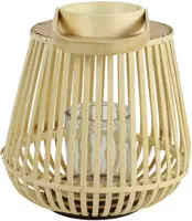 Countryfield windlicht kunststof aira 27x29cm bruin kopen?